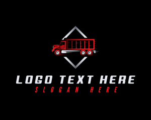 Lugging - Cargo Truck Courier logo design