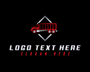 Truckload - Cargo Truck Courier logo design