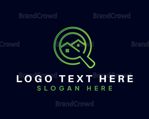 Magnifying Glass House Property Logo | BrandCrowd Logo Maker