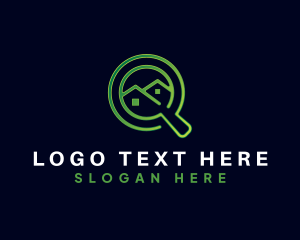 Zoom - Magnifying Glass House Property logo design