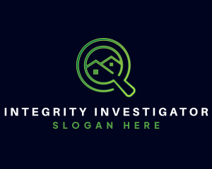 Magnifying Glass House Property logo design