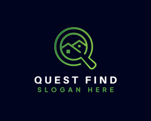 Magnifying Glass House Property logo design