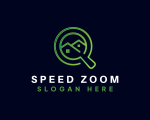 Zoom - Magnifying Glass House Property logo design