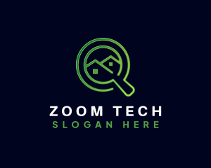 Zoom - Magnifying Glass House Property logo design