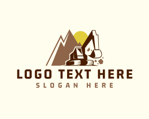 Excavator - Excavator Mountain Demolition logo design