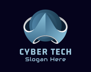Hacker - Technology 3D Gaming Globe logo design