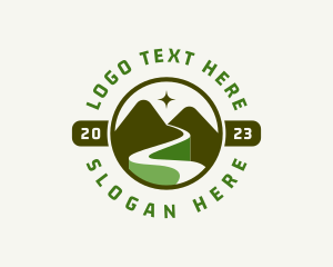 Scenic - Mountain Adventure Road logo design