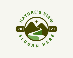 Scenic - Mountain Adventure Road logo design