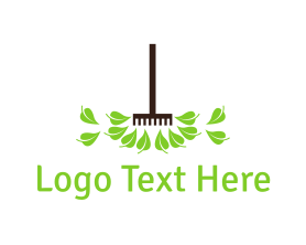 Foliage - Gardening Rake logo design