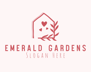 Romantic Dating Garden House logo design