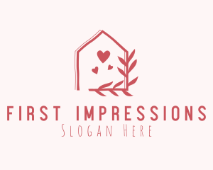 Romantic Dating Garden House logo design