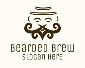 Bearded Father Face logo design