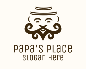 Bearded Father Face logo design