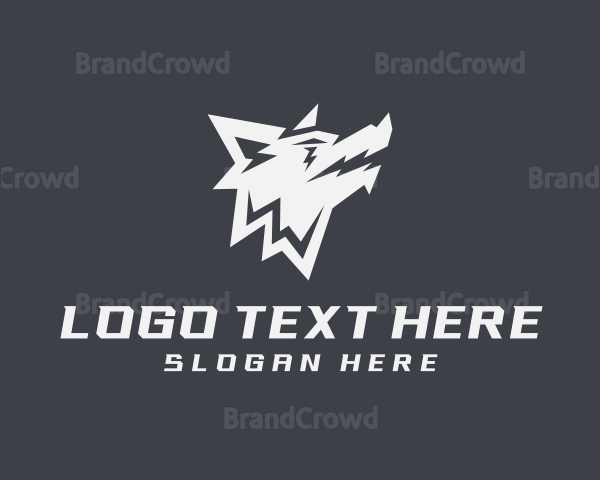 Lightning Wolf Howl Logo