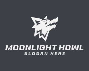 Lightning Wolf Howl  logo design