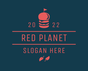 Red Gourmet Hamburger  logo design