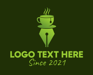 Tea - Green Tea Writing Pen logo design