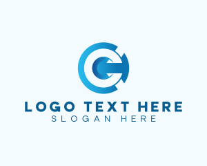 Slant - Business Media Letter C logo design