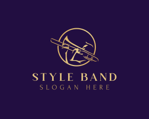 Musical Trumpet Instrument logo design