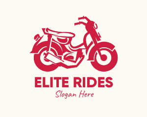 Red Motorcycle Ride logo design