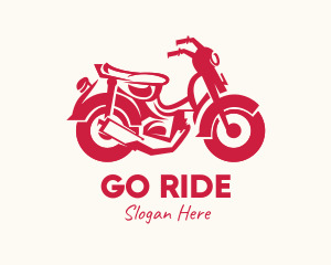 Red Motorcycle Ride logo design