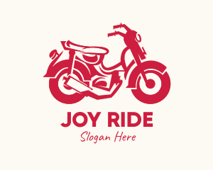 Red Motorcycle Ride logo design