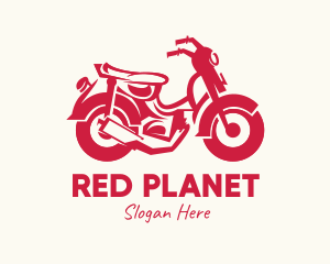 Red Motorcycle Ride logo design