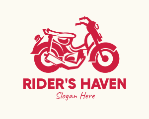 Red Motorcycle Ride logo design