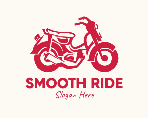 Red Motorcycle Ride logo design