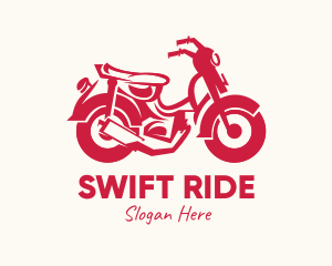 Red Motorcycle Ride logo design