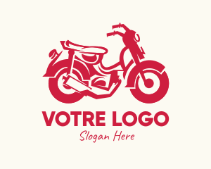 Rider - Red Motorcycle Ride logo design