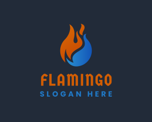 Flame Snow Temperature Fuel Logo