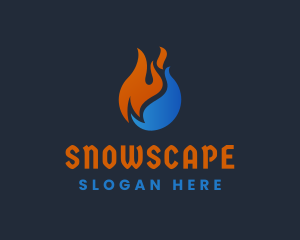 Snow - Flame Snow Temperature Fuel logo design