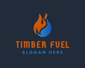 Flame Snow Temperature Fuel logo design