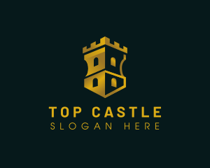 Shield Castle Fortress logo design