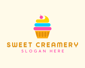 Modern Cupcake Pastry logo design