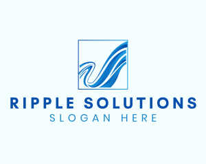 Ripple - Aqua Water Wave logo design