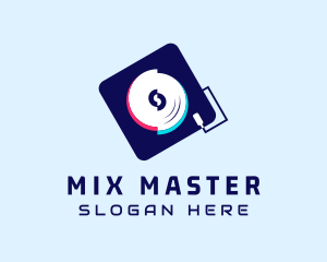 Remix - Music DJ Vinyl Mixer logo design