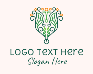 Flower Arrangement - Decorative Flower Bouquet logo design