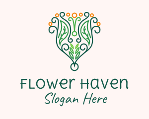 Decorative Flower Bouquet logo design