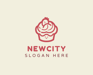 Cute Pastry Cupcake Logo