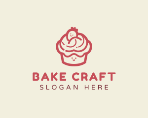 Cute Pastry Cupcake logo design