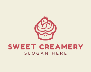 Cute Pastry Cupcake logo design