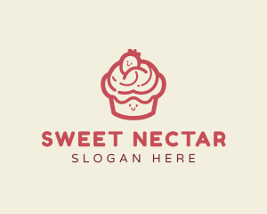 Cute Pastry Cupcake logo design