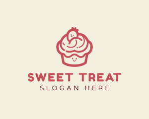 Cute Pastry Cupcake logo design