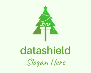 Christmas Tree Present Gift Logo