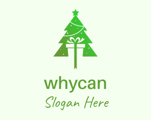 Christmas Tree Present Gift Logo