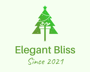 Celebration - Christmas Tree Present Gift logo design