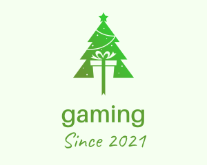 Gift - Christmas Tree Present Gift logo design