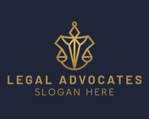 Elegant Prosecutor Justice Scale  logo design